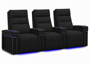 Комплект из 3-x моторизованных кресел 7Seats Lambro GT Carbon (4 подлокотника) Alcantara