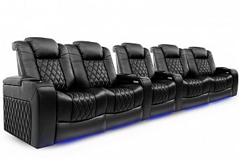 Комплект из 5-ти моторизированных кресел-реклайнерв 7Seats Diamond (Loveseat Left/Right) кожа/пвх