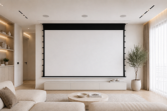 Экран встраиваемый в потолок с системой натяжения Global Screens Intelligent HomeScreen ICL2-140 174*310 Pro Max4K+