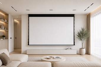 Экран встраиваемый в потолок с системой натяжения Global Screens Intelligent HomeScreen ICL2-160 199*354 Pro 4K