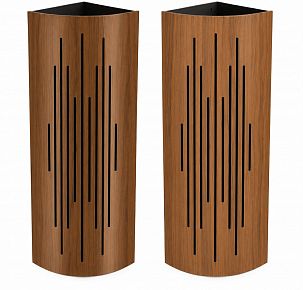 Угловые гибридные акустические диффузоры/поглотители с LED подсветкой Soundbox ARC300W wood veneer (комплект из 4-х штук) 180.30.30