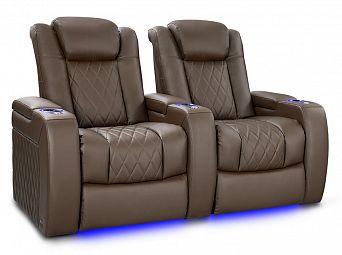 Комплект из 2-x моторизованных кресел 7Seats Diamond Brown Sugar (3 подлокотника) кожа/пвх