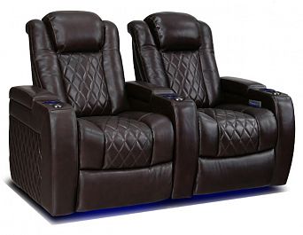 Комплект из 2-x моторизованных кресел 7Seats Diamond Dark Choco (3 подлокотника) кожа/пвх