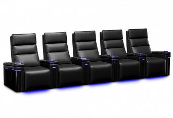 Комплект из 5-ти моторизованных кресел 7Seats Lambro GT Carbon (6 подлокотников) Alcantara