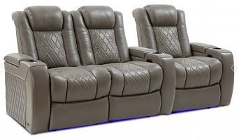 Комплект из 3-x моторизованных кресел 7Seats Diamond Light Grey (Loveseat Left) кожа/пвх