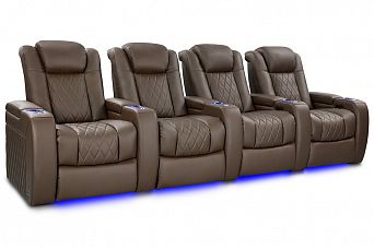 Комплект из 4-х моторизированных кресел-реклайнерв 7Seats Diamond Brown Sugar (5 подлокотников) кожа/пвх