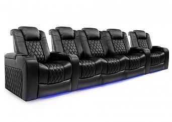 Комплект из 5-ти моторизированных кресел-реклайнерв 7Seats Diamond (Loveseat Center) кожа/пвх