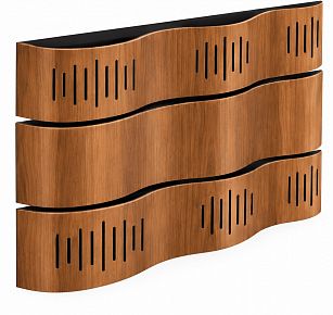 Гибридные акустические диффузоры/поглотители с LED подсветкой Soundbox PEAK wood veneer (комплект из 2-х штук) 200.40.20