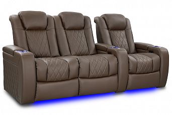 Комплект из 3-x моторизованных кресел 7Seats Diamond Brown Sugar (Loveseat Left) кожа/пвх