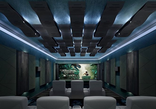 Гибридные акустические диффузоры/поглотители с LED подсветкой Soundbox PEAK wood veneer (комплект из 2-х штук) 200.80.20