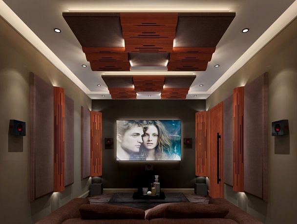 Гибридные акустические диффузоры/поглотители с LED подсветкой Soundbox WAVE600 wood veneer (комплект из 2-х штук) 120.60.16