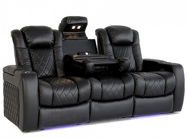 Комплект из 2-x моторизованных кресел 7Seats Diamond Console Edition Black (кожа/пвх)
