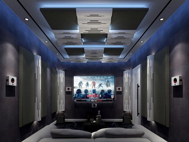 Гибридные акустические диффузоры/поглотители с LED подсветкой Soundbox WAVE600 wood veneer (комплект из 2-х штук) 120.60.16