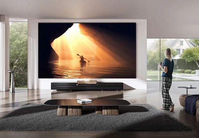 Комплект ультракороткофокусный лазерный проектор Hisense L9Q + 100" ALR экран Grey Code UST 1.5