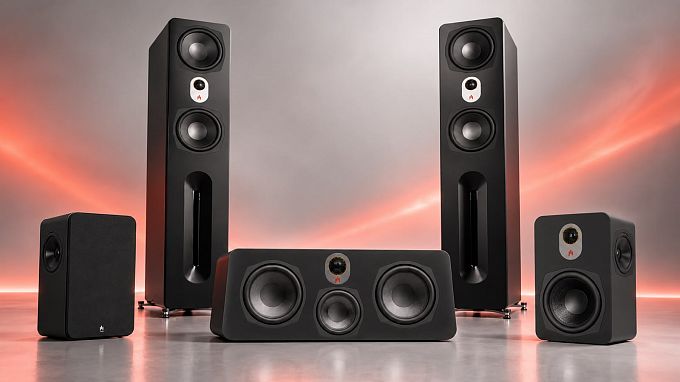 Комплект для домашнего кинотеатра на акустике Aperion Audio Novus Stealth Black (N6T + N5C + N6SS) 5.0