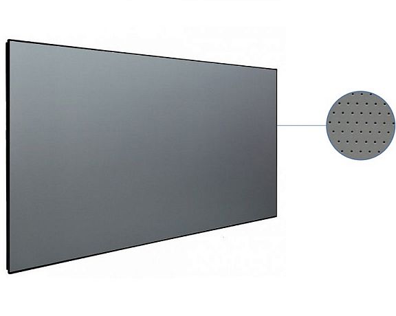 Акустически-прозрачный ALR экран на раме Global Screens UNF-100 124*221 Black Code 4K PerfoSound