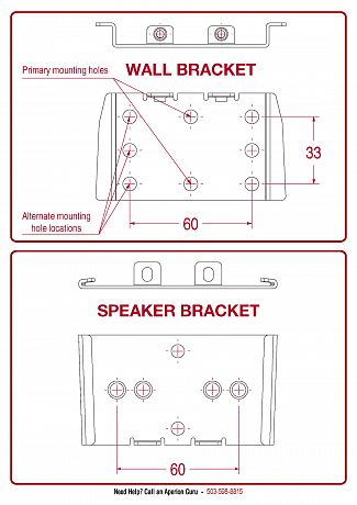 Настенно-потолочное крепление для сурраунд и Atmos каналов Aperion Audio Stealth Mounting Kit (пара)