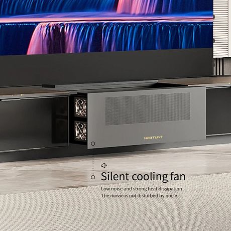 Моторизованная тумба с экраном для ультракороткофокусных лазерных проекторов Intelligent Invisible Cabinet-150 Black