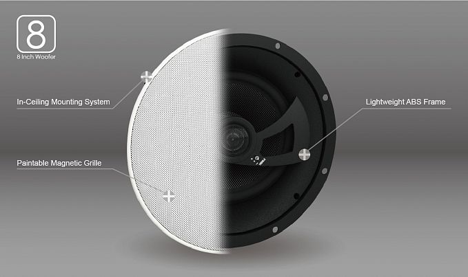 Встраиваемая в потолок акустика Aperion Audio Clearus 8C Angled