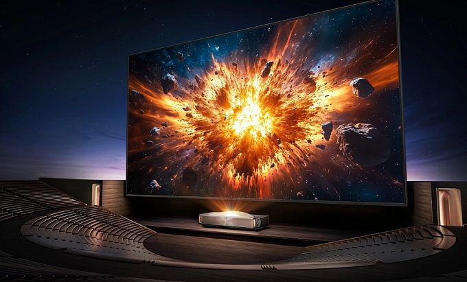 Комплект ультракороткофокусный лазерный проектор Hisense L9Q + 130" ALR экран Grey Code UST 1.5