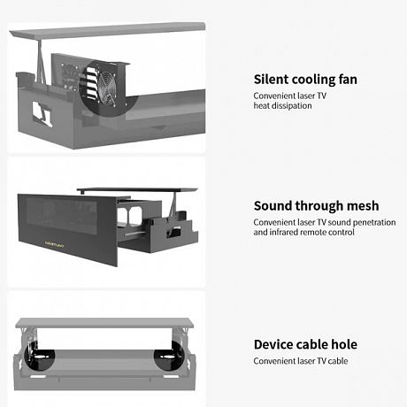 Моторизованная консоль для ультракороткофокусных лазерных проекторов Intelligent DIY Console black