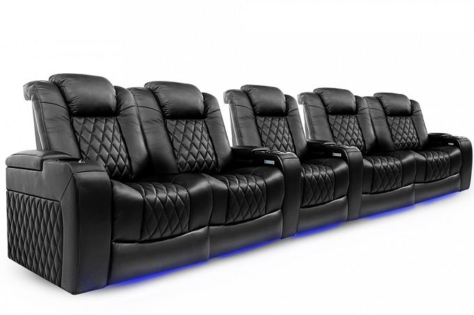 Комплект из 5-ти моторизированных кресел-реклайнерв 7Seats Diamond (Loveseat Left/Right) кожа/пвх