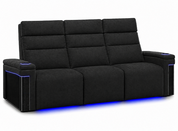 Комплект из 3-x моторизованных кресел 7Seats Lambro GT Carbon (2 подлокотника) Alcantara