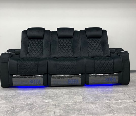 Комплект из 2-x моторизованных кресел 7Seats Diamond Console Base Edition black (ткань)