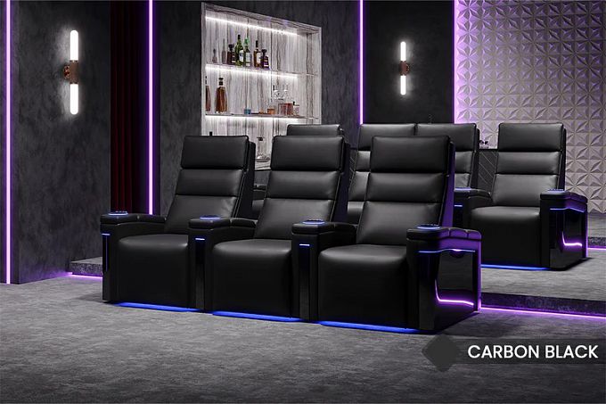 Комплект из 2-x моторизованных кресел 7Seats Lambro GT Carbon (Loveseat) Alcantara