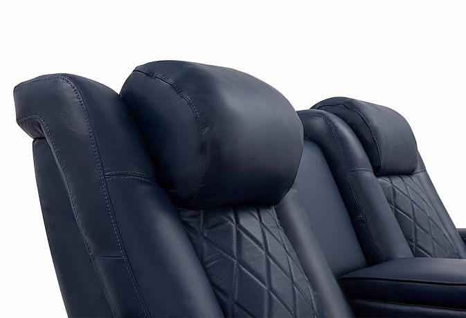 Комплект из 3-x моторизованных кресел 7Seats Diamond Light Grey (Loveseat Left) кожа/пвх