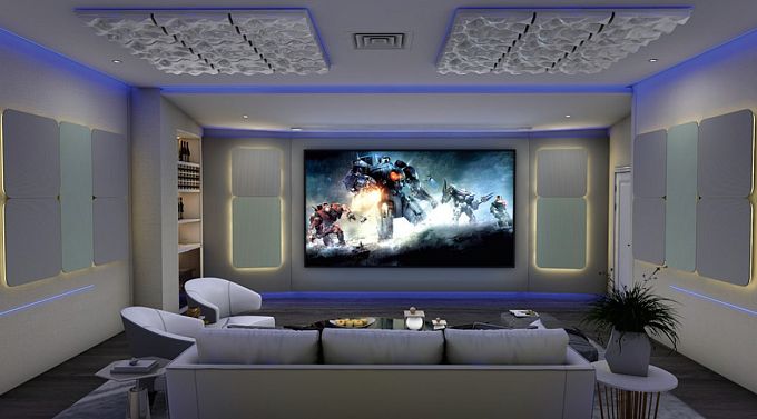 Поглащающие акустические панели с LED подсветкой Soundbox EQ Phantom (комплект из 4-х штук)