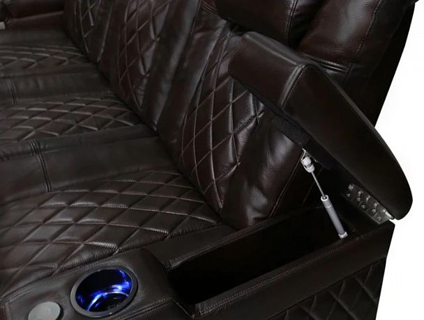 Комплект из 5-ти моторизированных кресел-реклайнерв 7Seats Diamond (Loveseat Left/Right) кожа/пвх