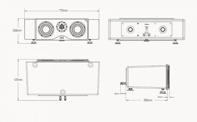 Акустика центрального канала Starke Sound С2 Lunar White