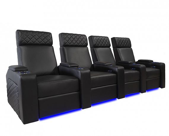 Комплект из 4-х моторизированных кресел-реклайнеров 7Seats Forza (5 подлокотников) кожа/пвх
