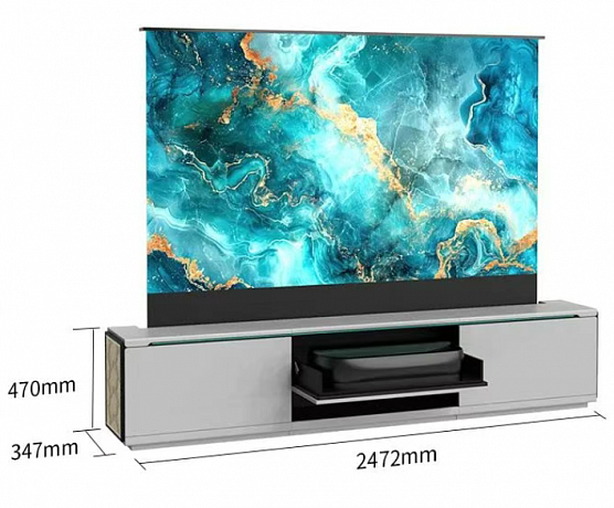 Моторизованная тумба с экраном Intelligent Slim Vertical Cabinet LED black