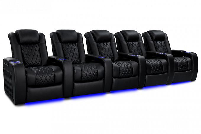 Комплект из 5-ти моторизированных кресел-реклайнерв 7Seats Diamond (6 подлокотников) кожа/пвх