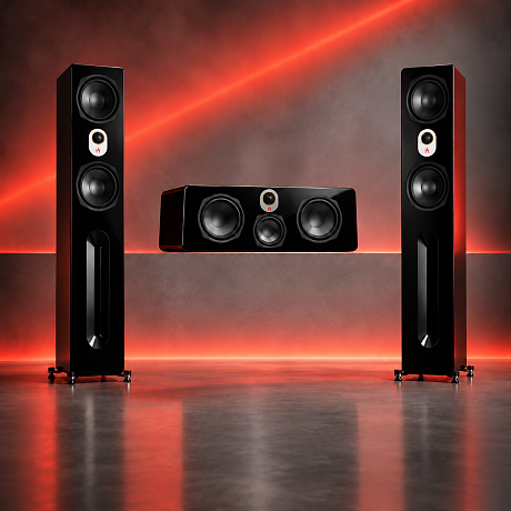 Комплект для домашнего кинотеатра на акустике Aperion Audio Novus Gloss Black (N6T + N5C) 3.0