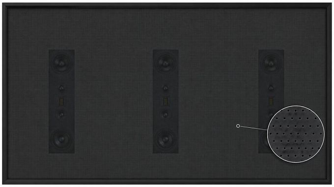 Акустически-прозрачный ALR экран на раме Global Screens UNF-130 162*288 Black Code 4K PerfoSound
