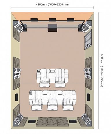 Гибридные акустические диффузоры/поглотители с LED подсветкой Soundbox WAVE600 (комплект из 2-х штук) 60.60.16