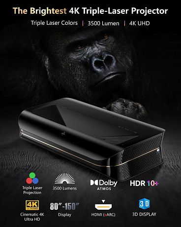 Ультракороткофокусный лазерный 4K 3D проектор AWOL Vision LTV-3500 Pro