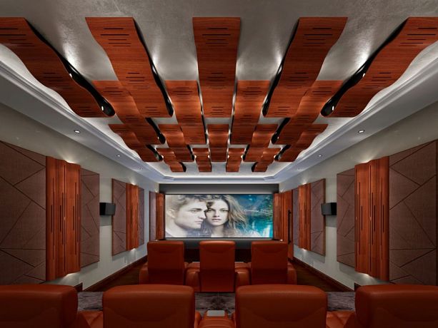 Гибридные акустические диффузоры/поглотители с LED подсветкой Soundbox PEAK wood veneer (комплект из 2-х штук) 200.80.20