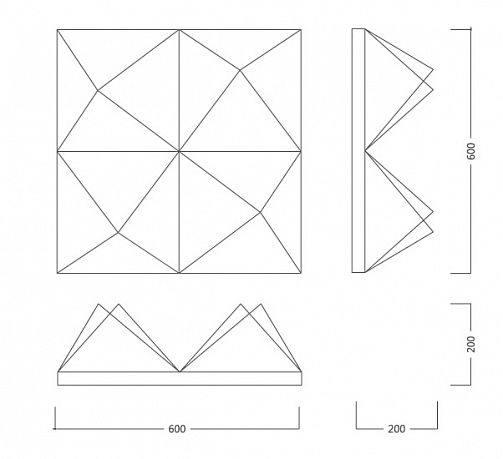 Рассеивающае акустическае панелли Soundbox Pyramid (комплект из 6-ти штук)