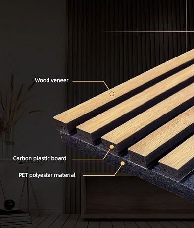Реечная акустическая панель Soundbox PET Slat Panel (1 кв.м)