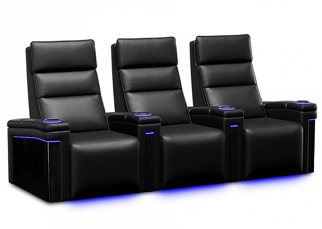 Комплект из 3-x моторизованных кресел 7Seats Lambro GT Carbon (4 подлокотника) Alcantara