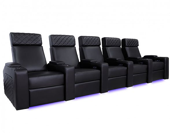 Комплект из 5-ти моторизированных кресел-реклайнеров 7Seats Forza (6 подлокотников) кожа/пвх