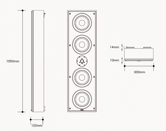 Настенная акустика Starke Sound VS74 Matte Black