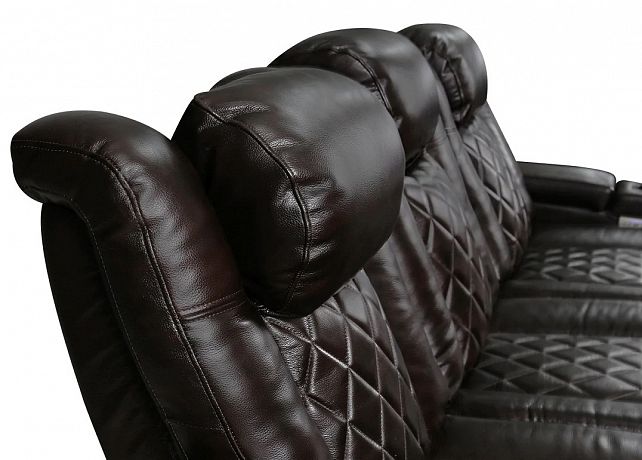 Комплект из 5-ти моторизированных кресел-реклайнерв 7Seats Diamond (Loveseat Center) кожа/пвх