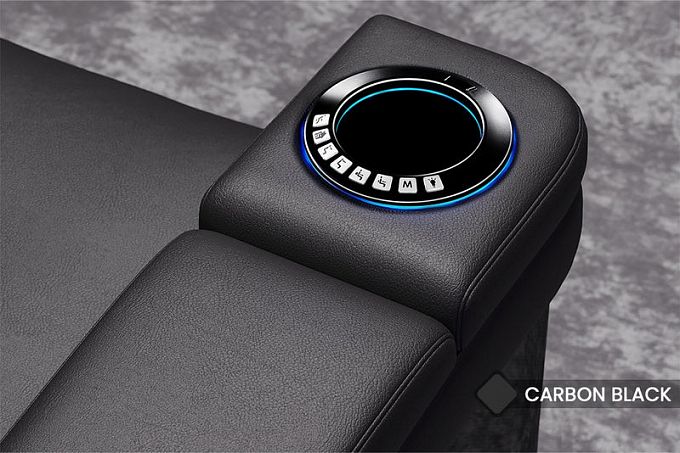 Комплект из 4-x моторизованных кресел 7Seats Lambro GT Carbon (5 подлокотников) Black Leather