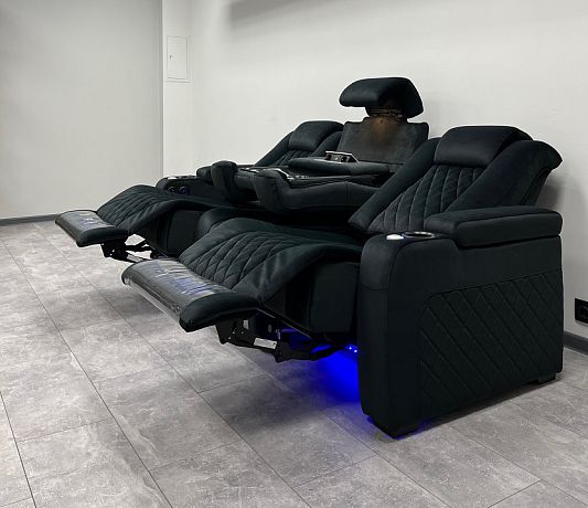 Комплект из 2-x моторизованных кресел 7Seats Diamond Console Base Edition black (ткань)