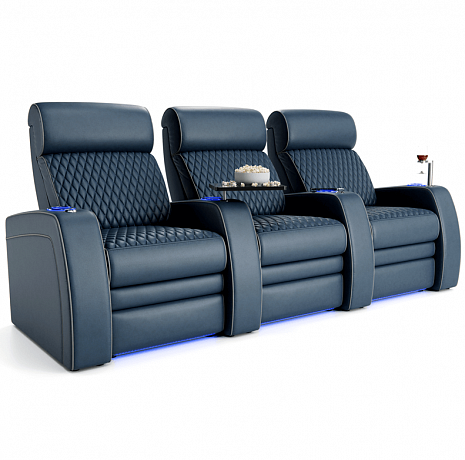 Комплект из 3-x моторизованных кресел 7Seats Bordo (4 подлокотника) кожа/пвх